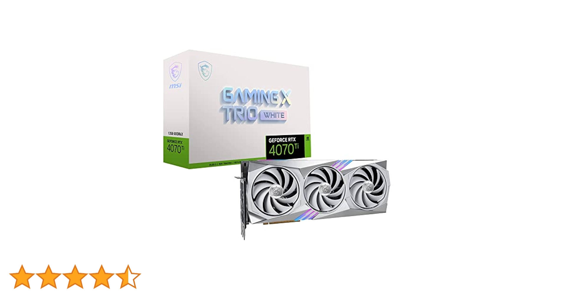 グラフィックボード・グラボ・ビデオカード MSI Gaming X Trio White RTX 4070 Ti MSI Gaming (MSI) GeForce RTX 4070 Ti GGDR6X 12GB PCI-E 4.0